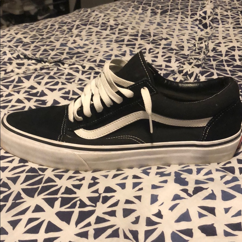 Black Old Skool Vans - worn once!